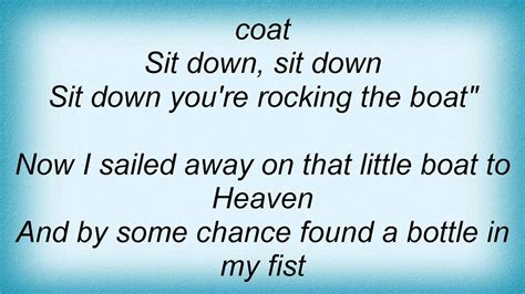 lyrics sit down you're rocking the boat